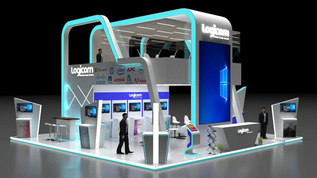 Custom exhibition stand design for trade show booth by Fusion Expo Display